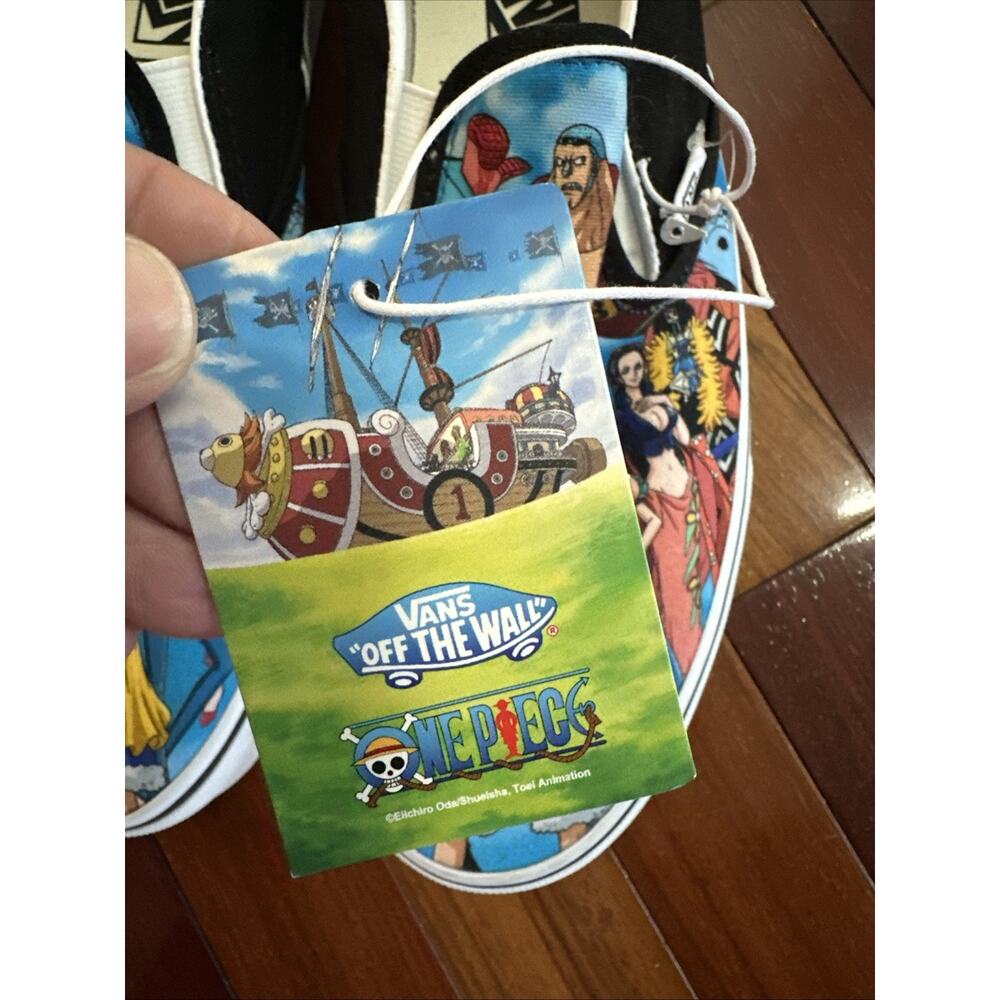 Vans Customs x One Piece Japan Luffy Slip-On Anime Shoes Straw Hat Crew 11.5 - Picture 3 of 10
